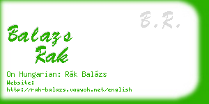 balazs rak business card