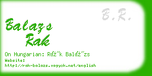 balazs rak business card